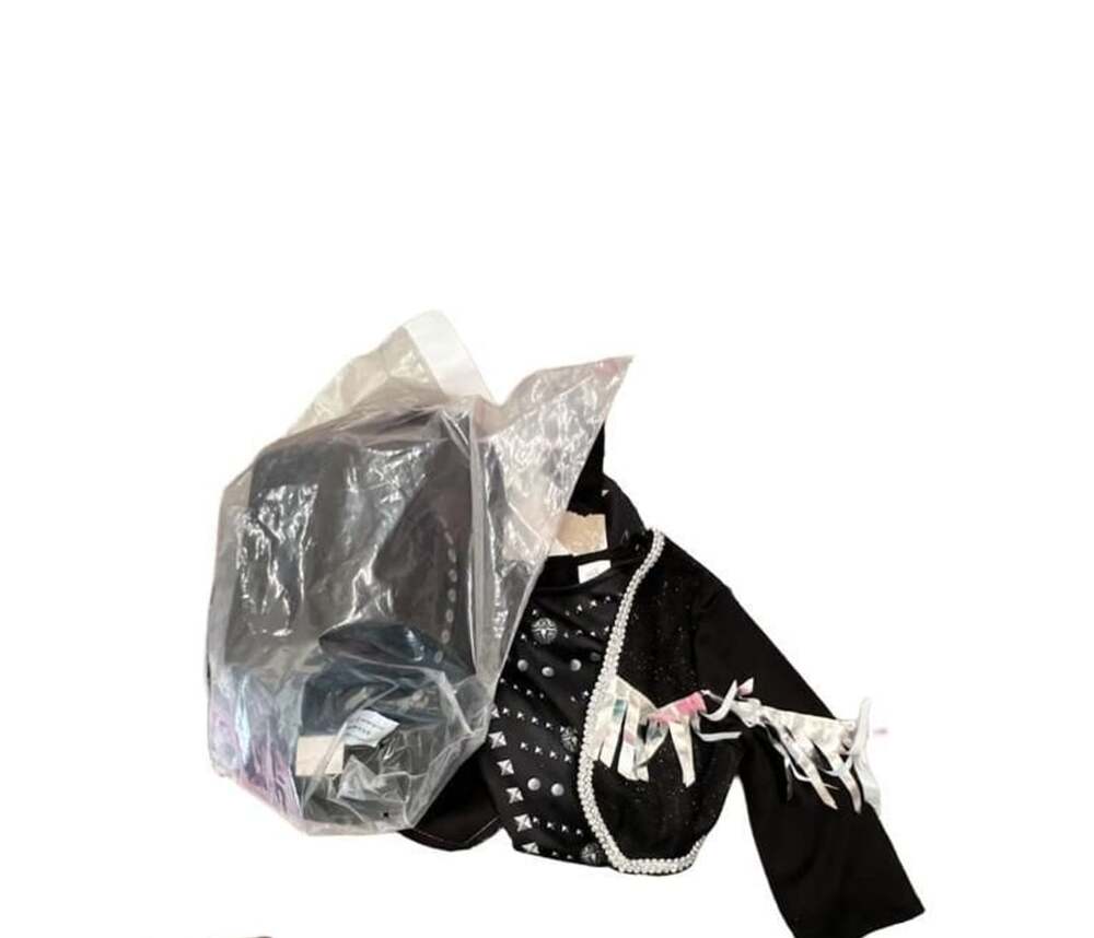 Party City Cowgirl Costume Size Small Black Studded Jacket